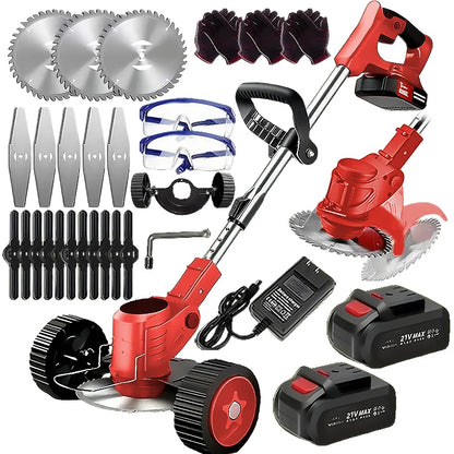 Wireless portable weed trimmer for lawn trimming
