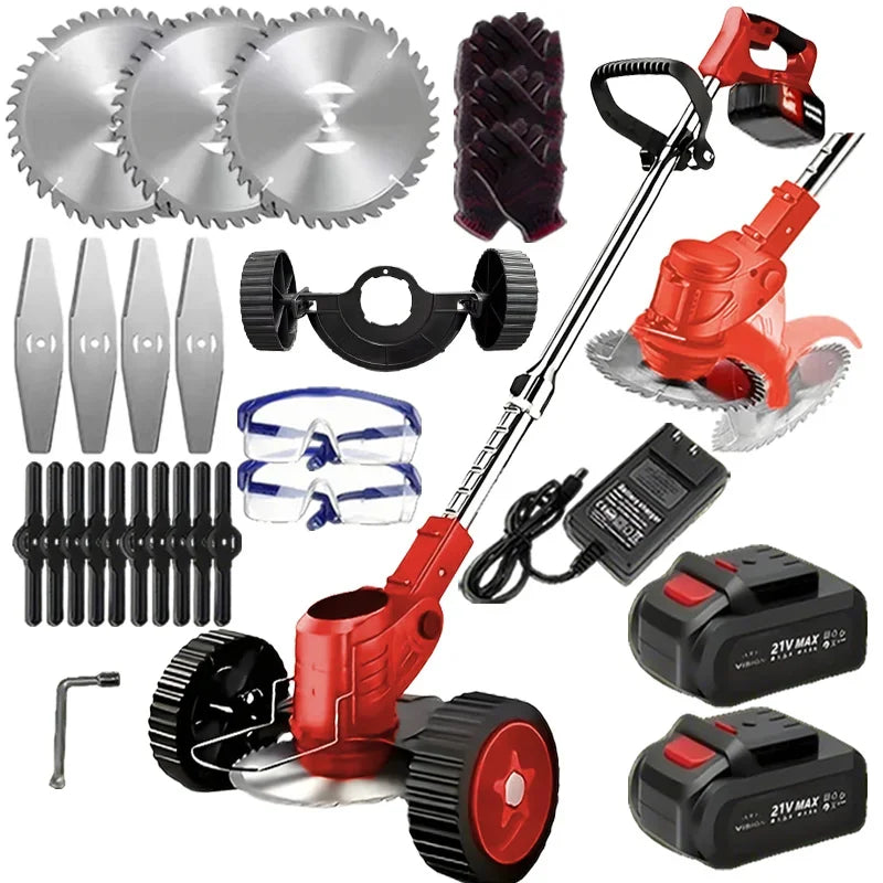 Wireless portable weed trimmer for lawn trimming