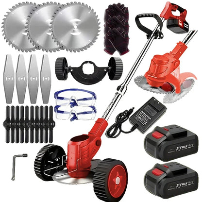 Wireless portable weed trimmer for lawn trimming