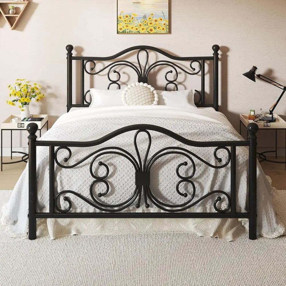 Full Metal Platform Bed. No Box Spring Required
