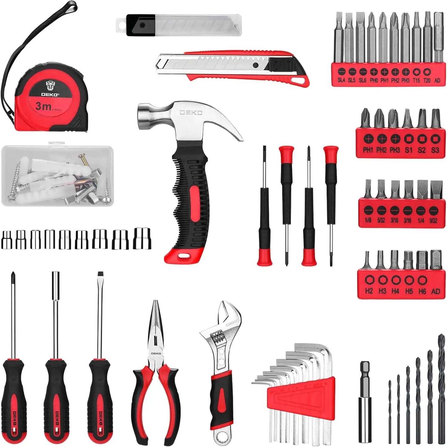 Home Tool Kit with cordless Drill, Hand Tool