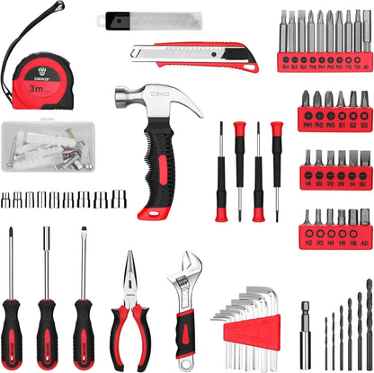 Home Tool Kit with cordless Drill, Hand Tool