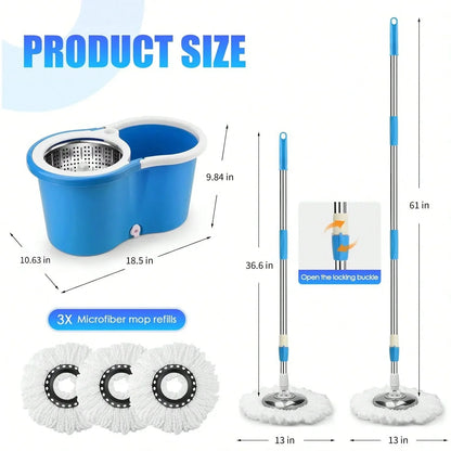 Spin Mop Bucket Set with Soap Dispenser
