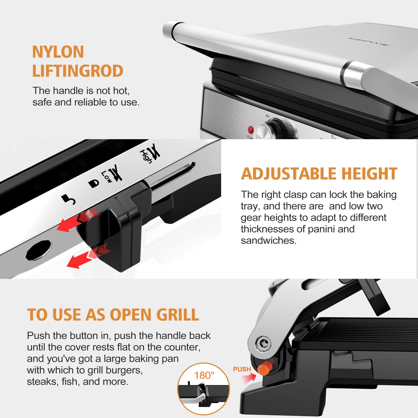 4-Slice Press Electric Grill Sandwich Maker
