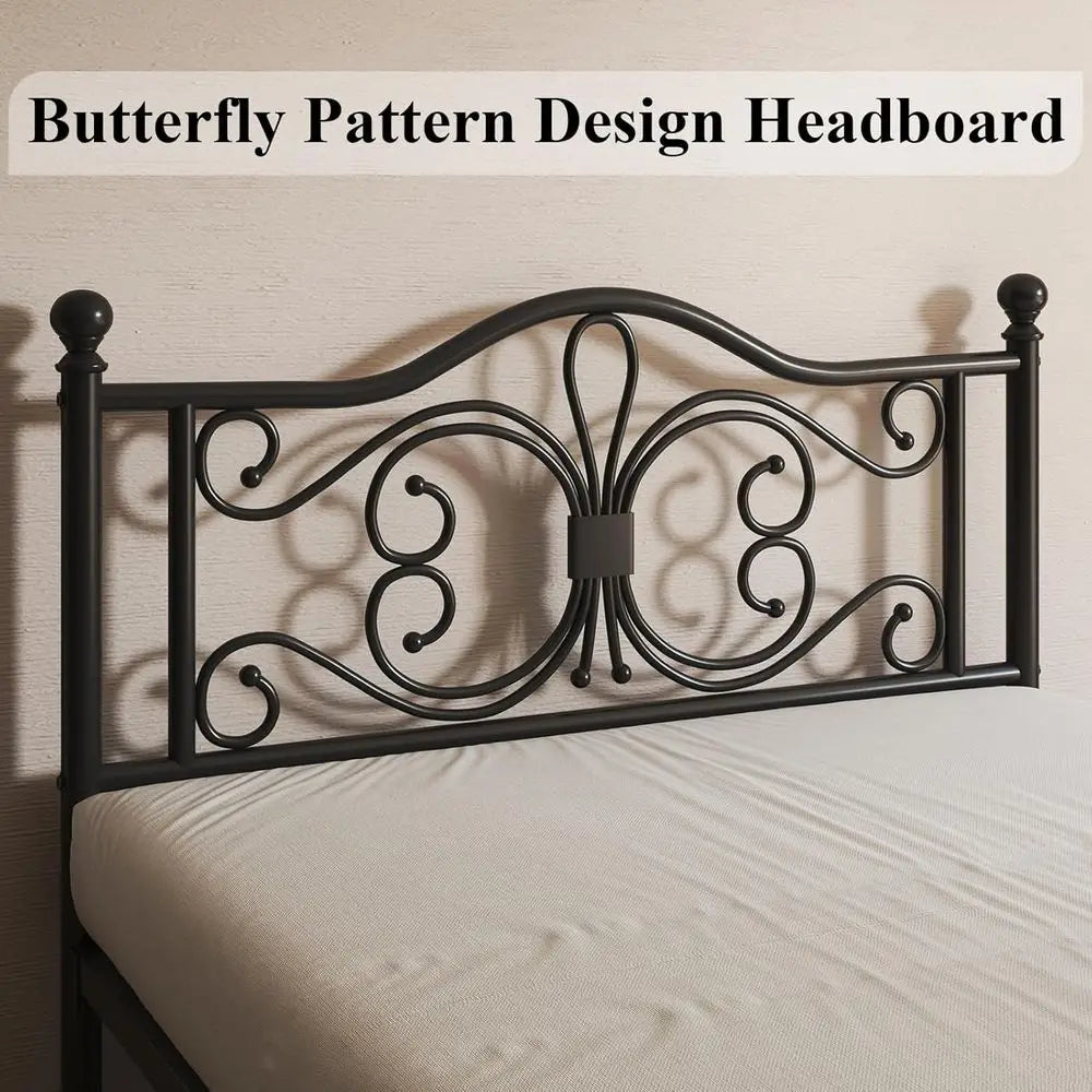 Full Metal Platform Bed. No Box Spring Required