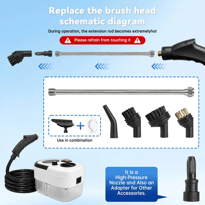 2500W High Temperature Steam Cleaner Portable Handheld
