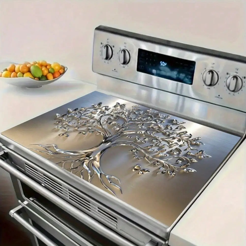 2 D Stove Cover, Tree Design, Branches Leaves,
