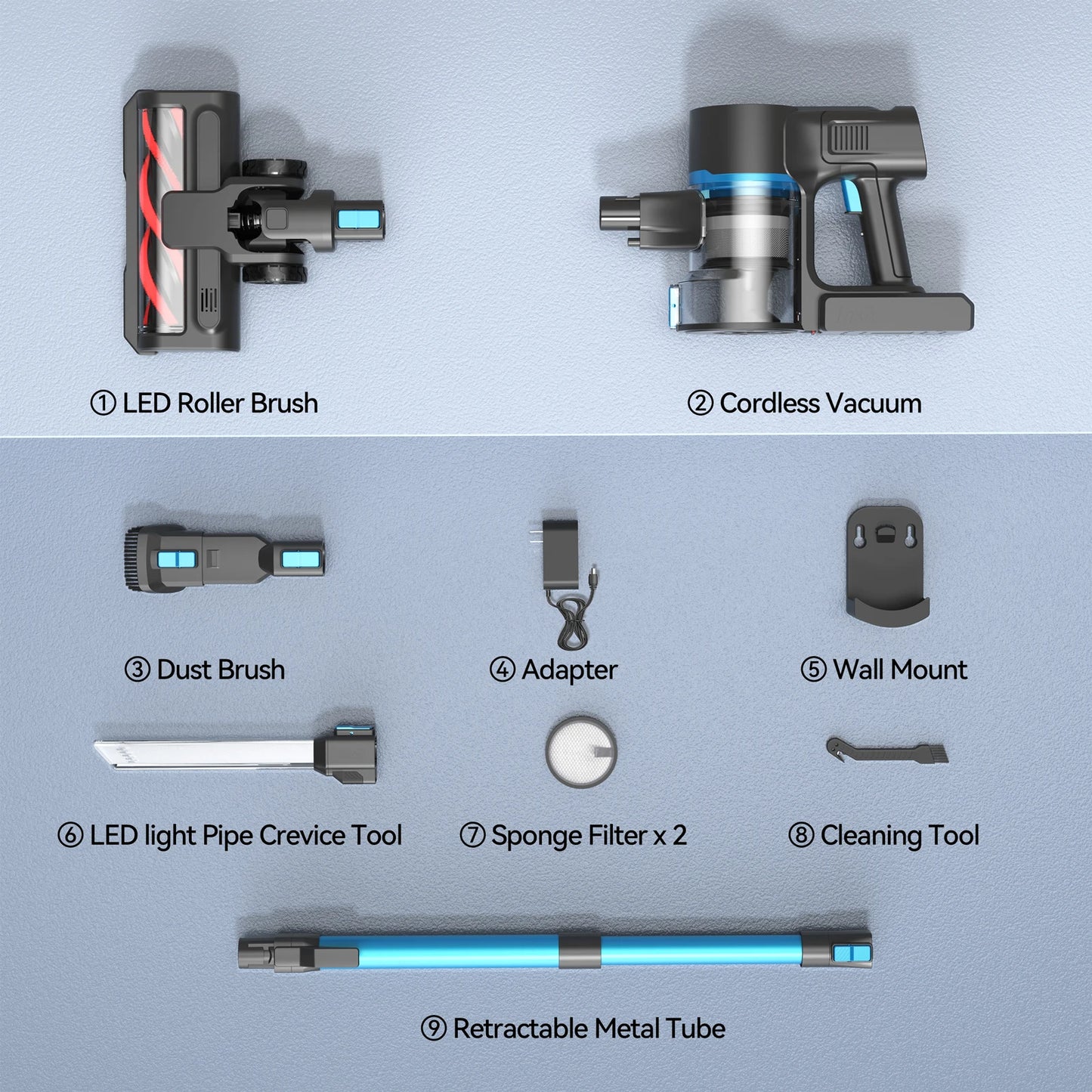 Smart Cordless Vacuum Cleaner, Free-Standing Design