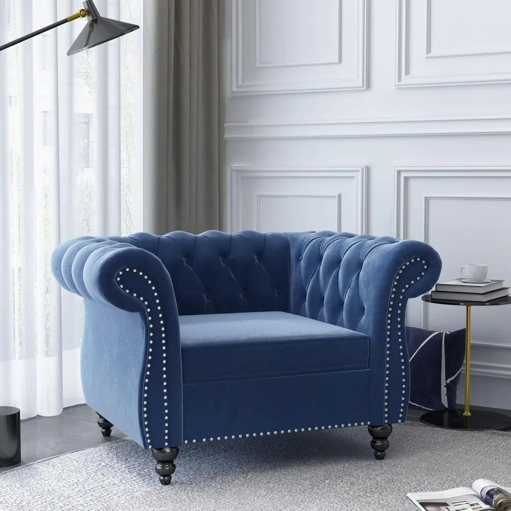 3 Piece Living Room Set, Velvet