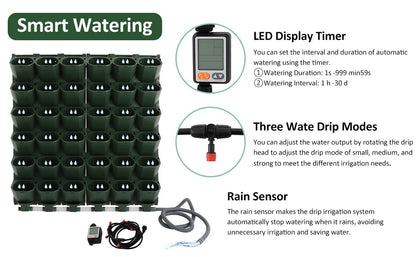 Self-Watering Vertical Garden Planter with 36 Pockets