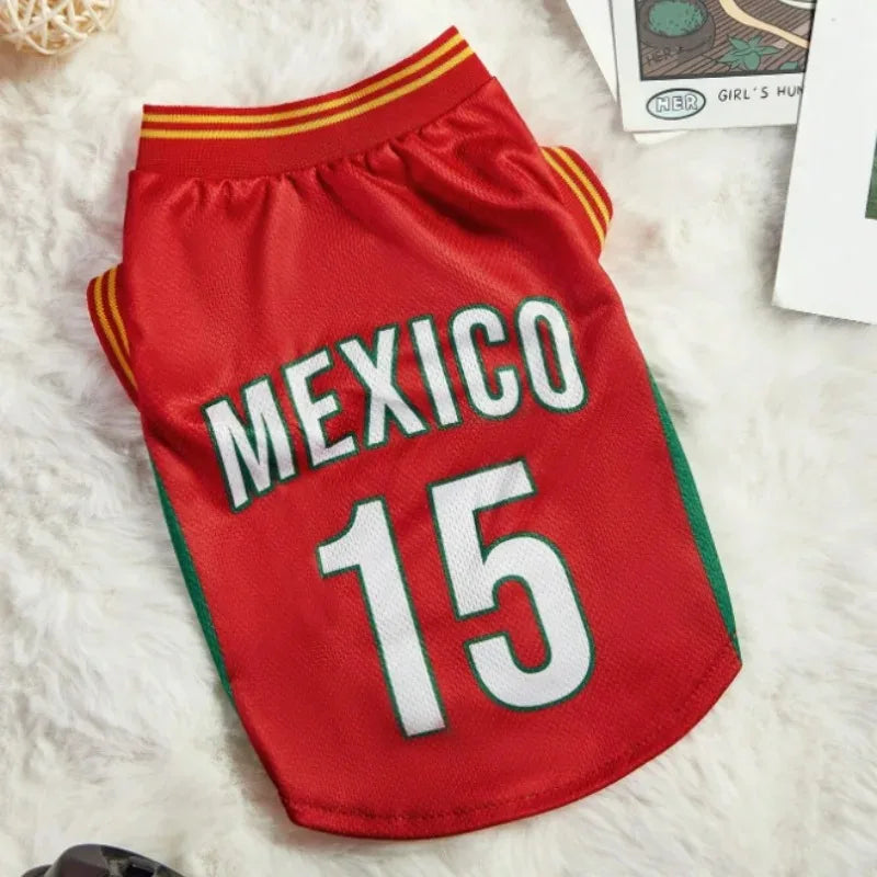 Football Uniform Large Dog Jersey Basketball Sport Clothes