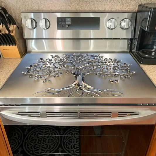 2 D Stove Cover, Tree Design, Branches Leaves,