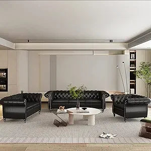 3 Piece Living Room Set, Velvet