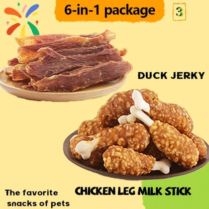1-1.2lb Mixed Flavor Series, Cheese Duck, Chicken Jerkey