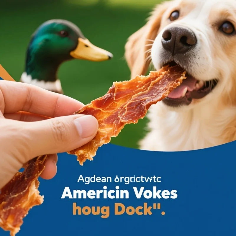 Duck Meat Jerky - Pet Teething Snack, Training Reward