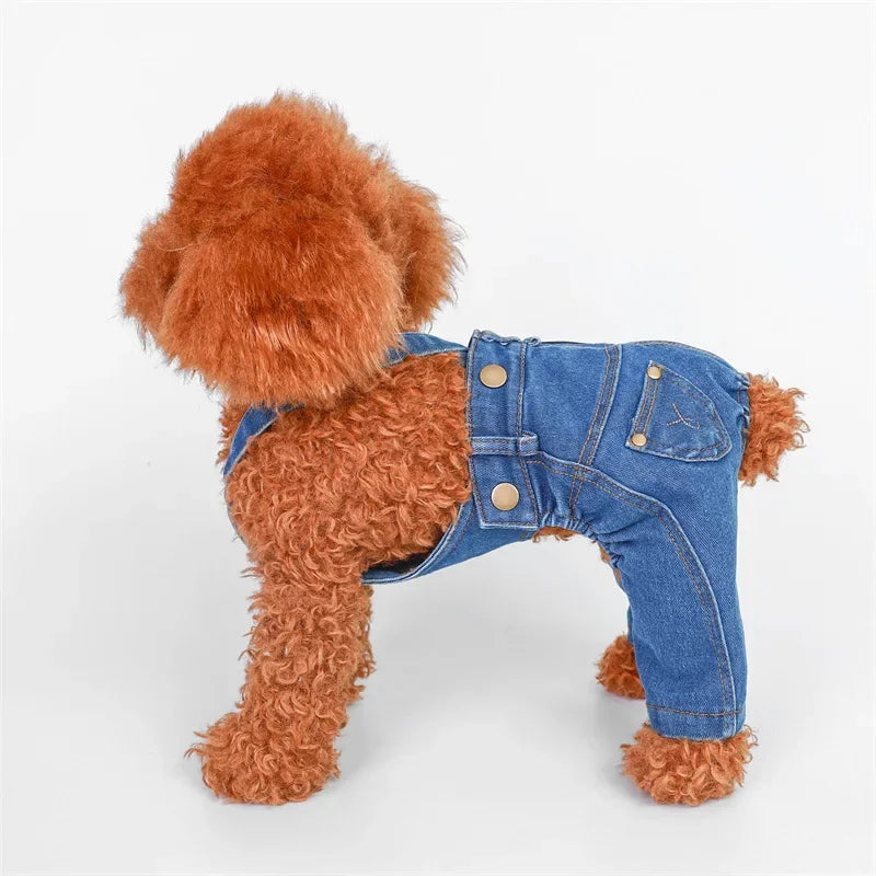 Pet Dog Denim Overalls Jumpsuit Overalls
