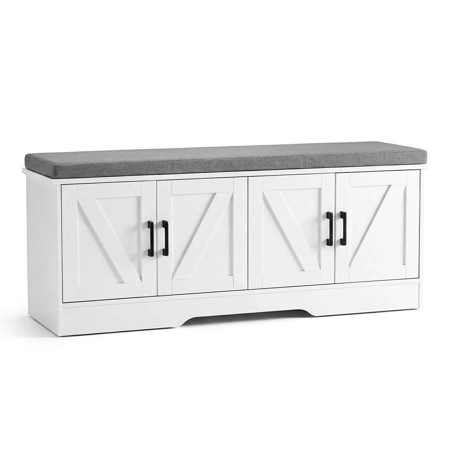 Storage Bench Shoe Organizer Cabinet with Padded Seat