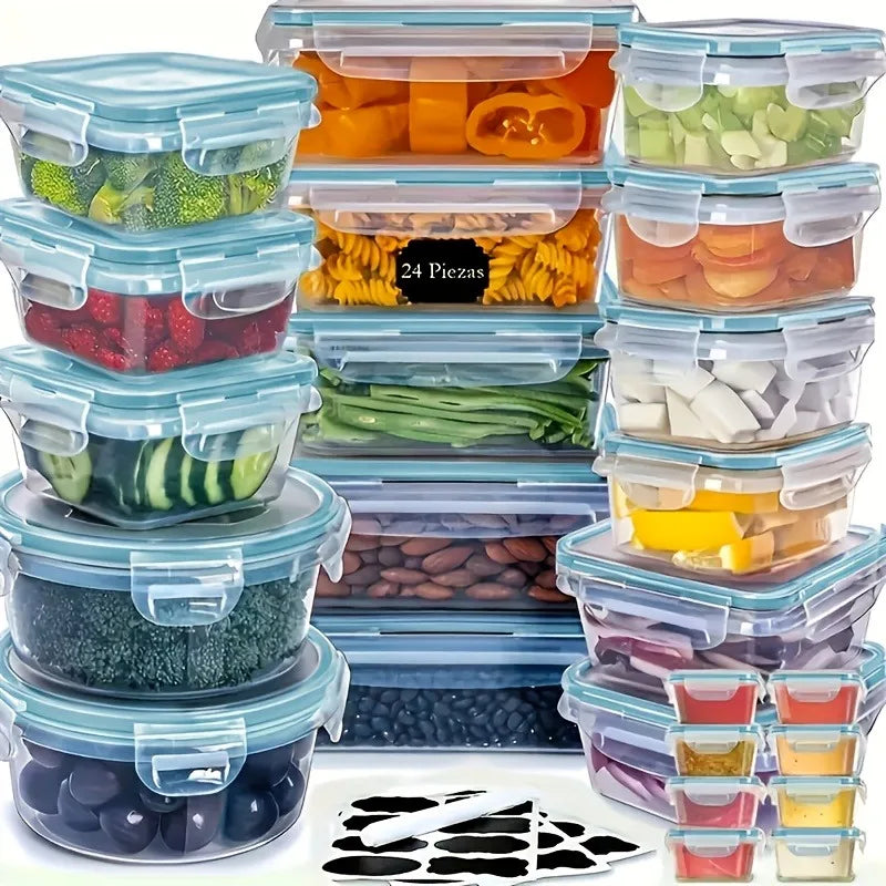 48 Food Storage 24 Airtight Containers Lids