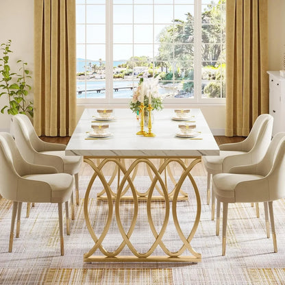 Modern Dining Table Unique Rectangular Furniture