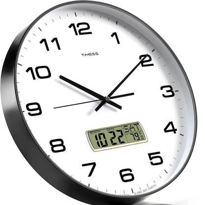 Calendar Wall Clock,3 Sizes 4 Colors
