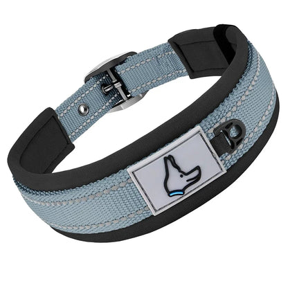 Padded Dog Collars, small Medium large, Reflective