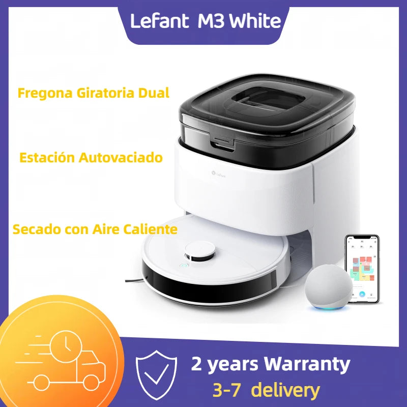 Lefant Robot Vacuum Mop, Self Emptying,
