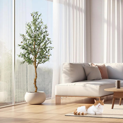 Artificial Olive Tree Plastic Plants in Pot