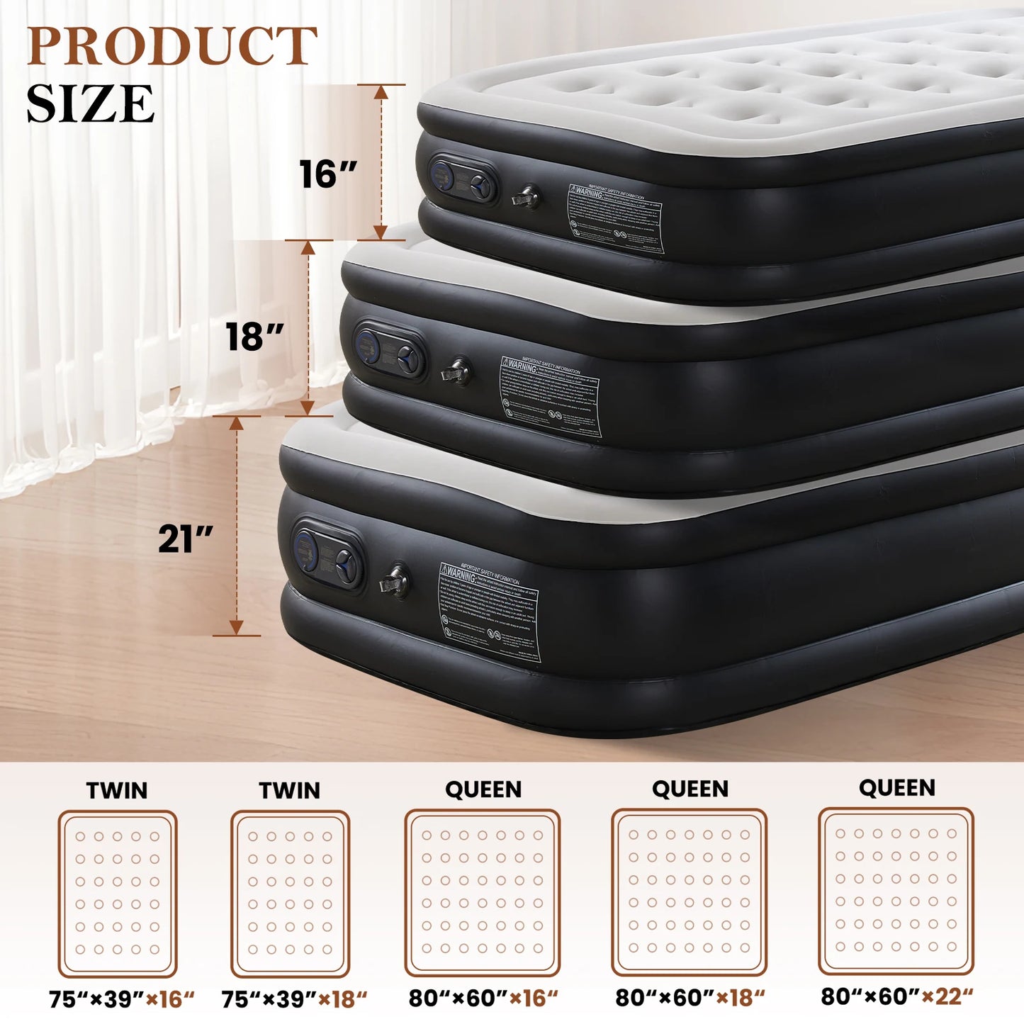Queen Twin Size Air Mattress Blow Up