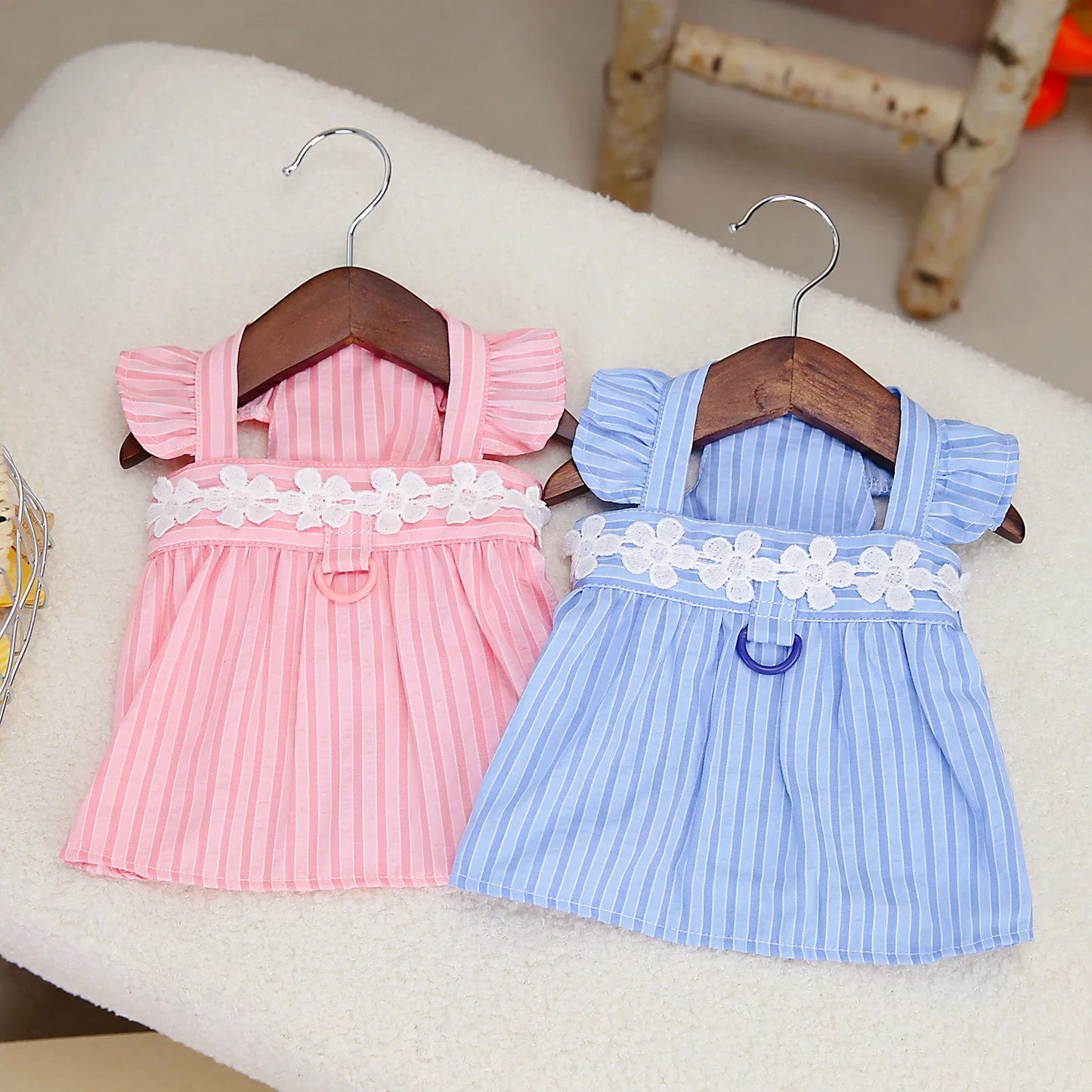Summer Striped Princess Dress Pet Dog Clothing