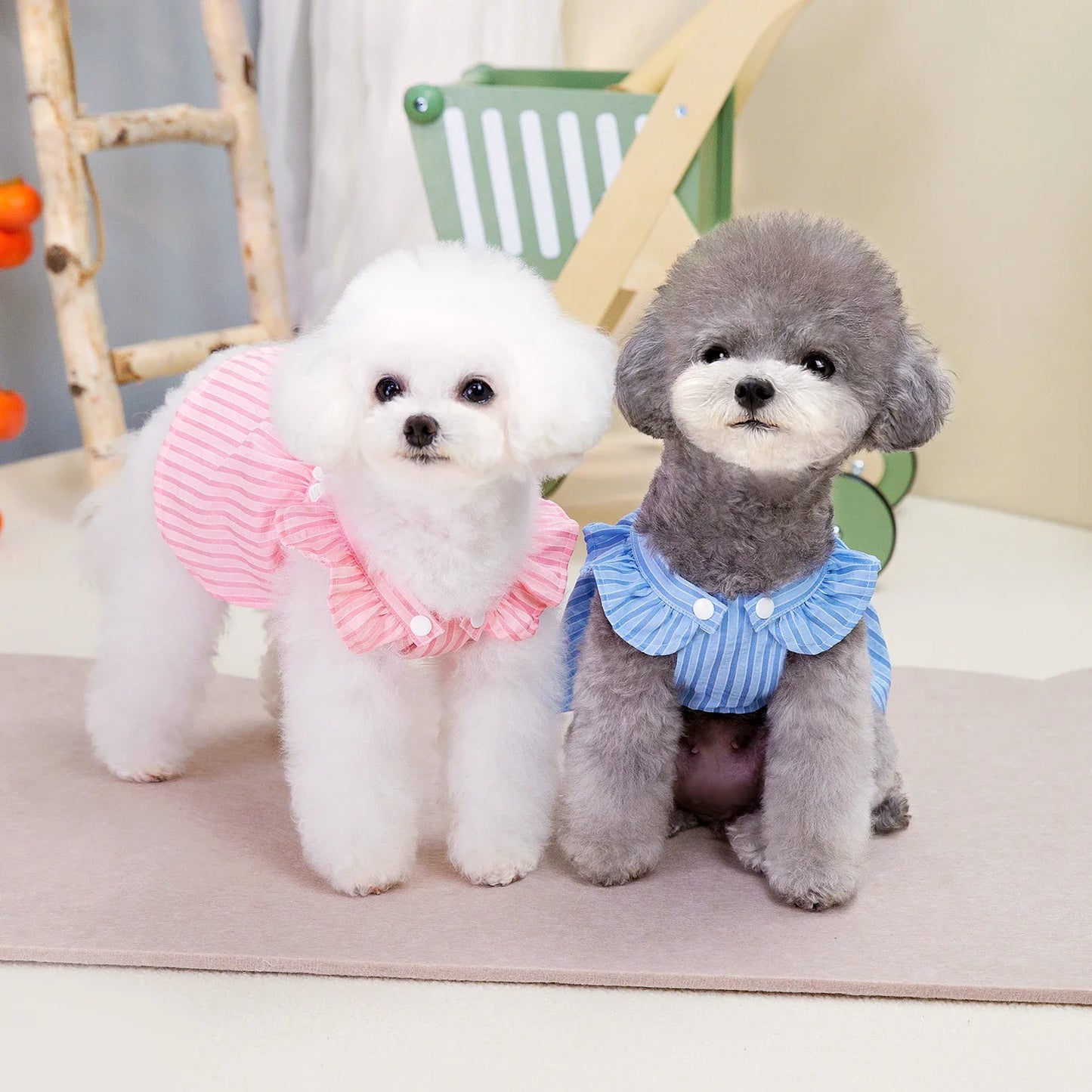 Summer Striped Princess Dress Pet Dog Clothing