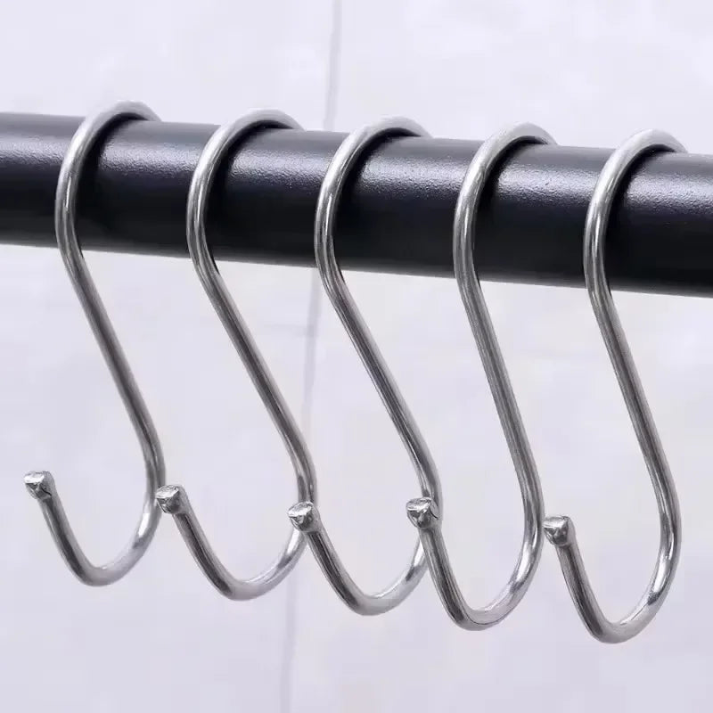 10-30PCS Metal S Hooks Stainless Steel