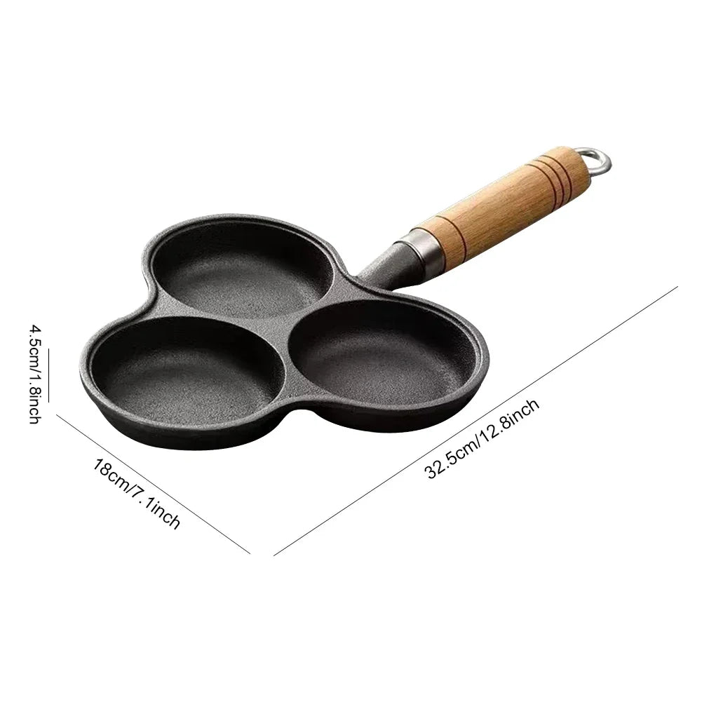 Thicken Frying Pan Cast Iron Breakfast Grill Cooking Pot Egg Frying Pan Egg Pancake Steak Pan Non-Stick Cake Maker Pancake Pan