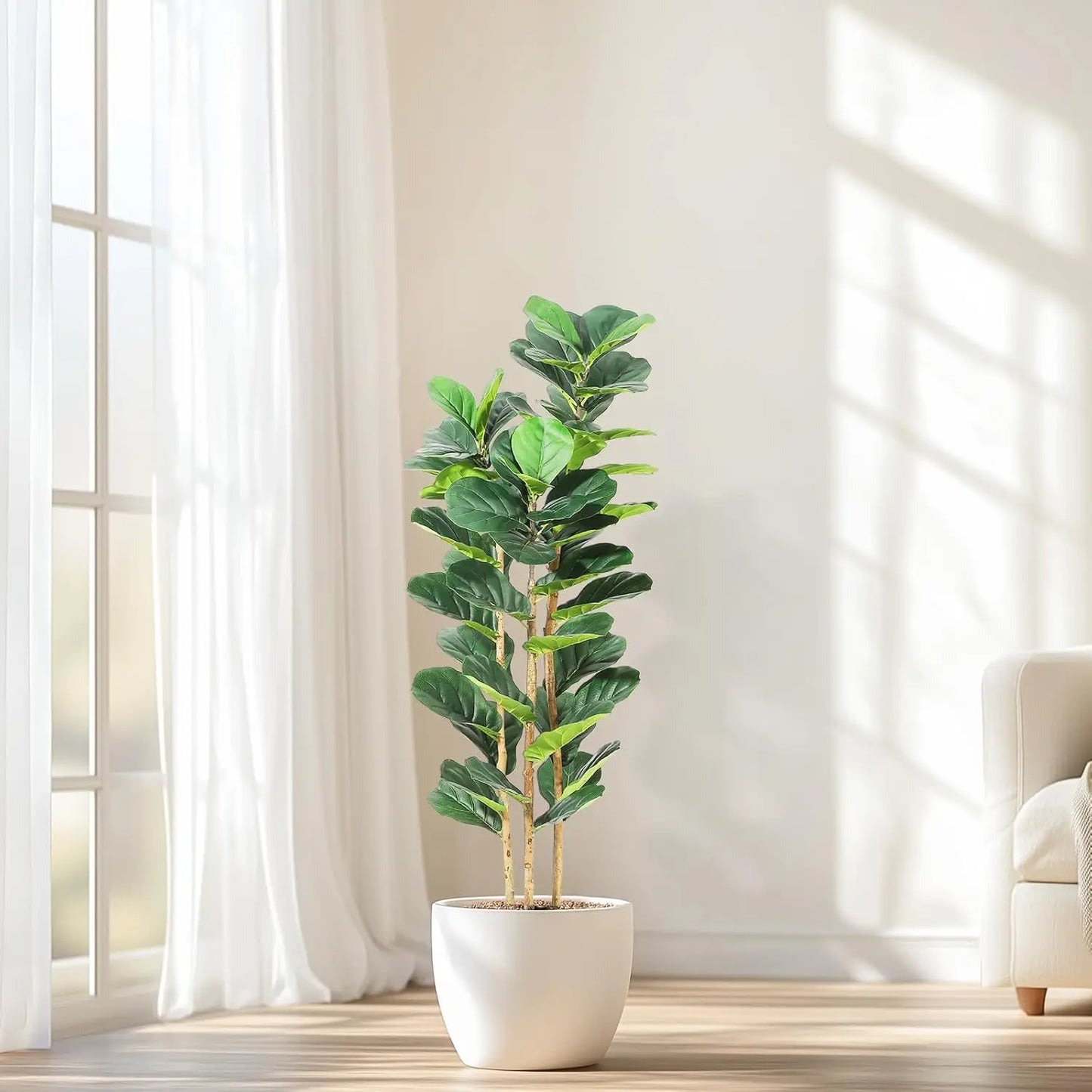 Fiddle Leaf Fig Tree with Pot Faux Trees
