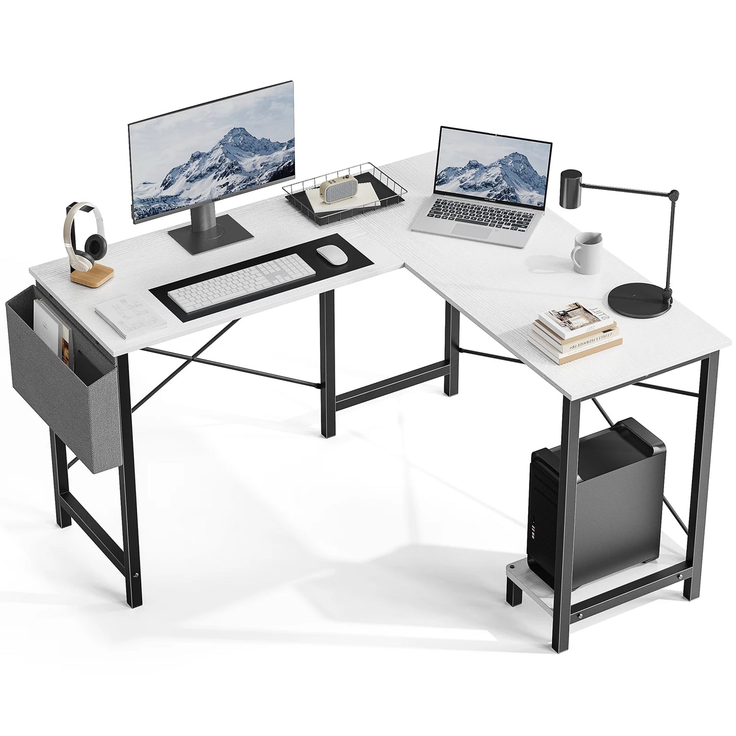 Corner 50 Inch Office Writing PC Wooden Table