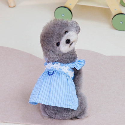 Summer Striped Princess Dress Pet Dog Clothing