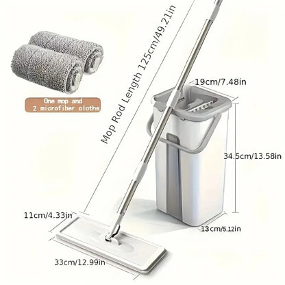 Hands-Free Flat Mop & Bucket Set