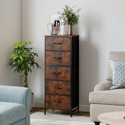 48IN Dresser For Bedroom With 5 Fabric Drawers