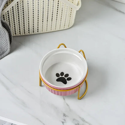 Single Or Double Tilt Bowl Ceramic for Pets