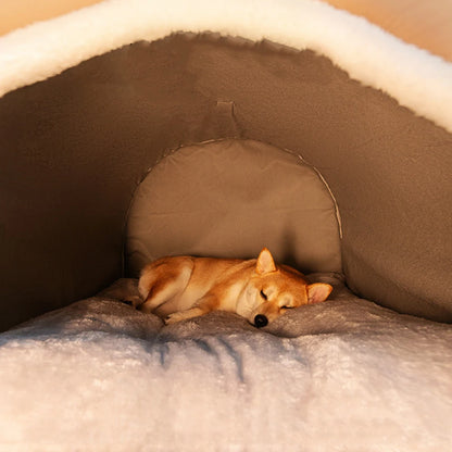 Warm Winter Dog Mat Washable Detachable Dog Cave