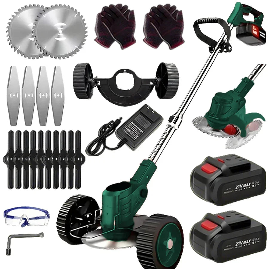 Wireless portable weed trimmer for lawn trimming