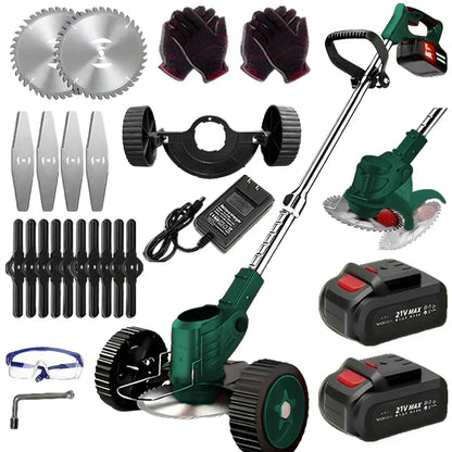 Wireless portable weed trimmer for lawn trimming
