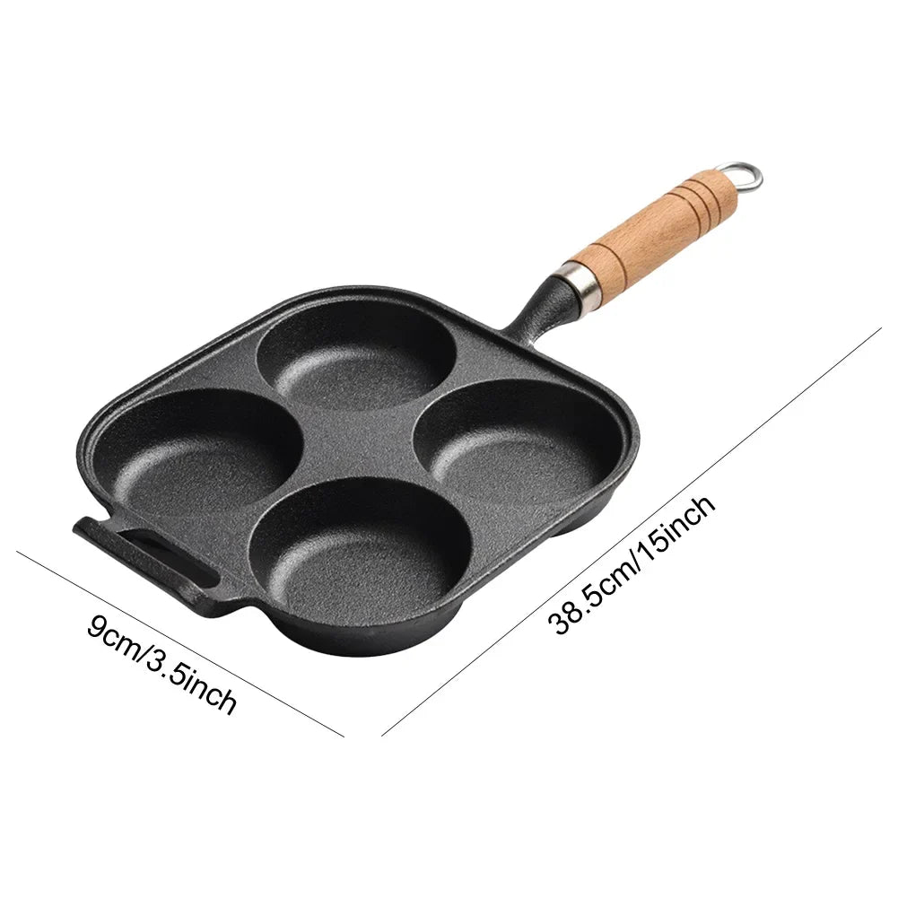 Thicken Frying Pan Cast Iron Breakfast Grill Cooking Pot Egg Frying Pan Egg Pancake Steak Pan Non-Stick Cake Maker Pancake Pan