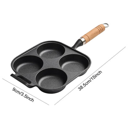 Thicken Frying Pan Cast Iron Breakfast Grill Cooking Pot Egg Frying Pan Egg Pancake Steak Pan Non-Stick Cake Maker Pancake Pan