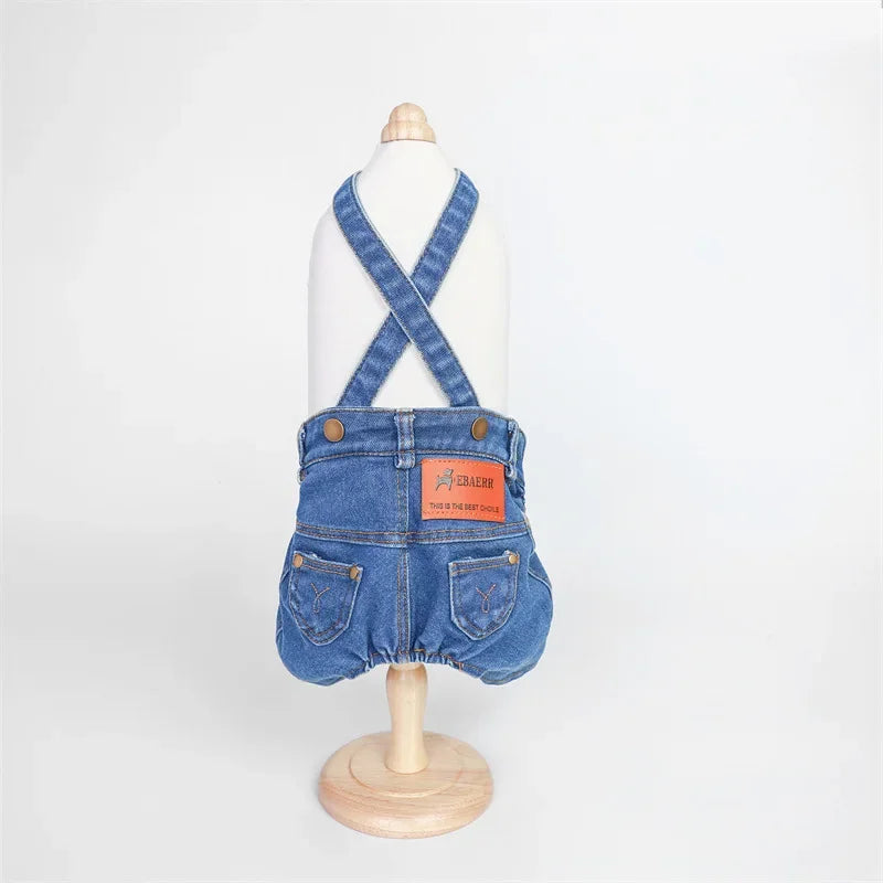 Pet Dog Denim Overalls Jumpsuit Overalls