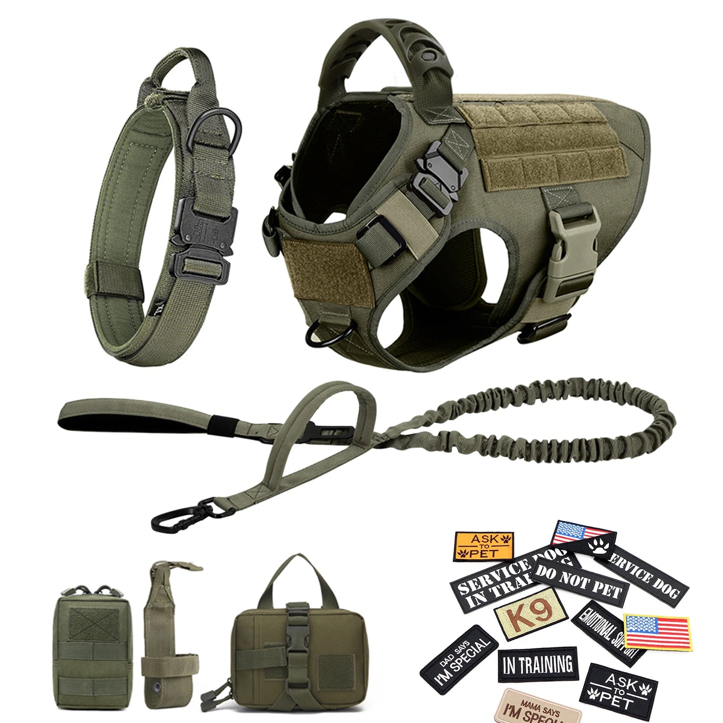 Military Large Dog Harness Collar, Harnesses, Accessories