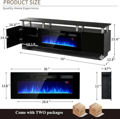 hot-selling Stand with 36" Electric Fireplace