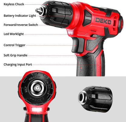 Home Tool Kit with cordless Drill, Hand Tool