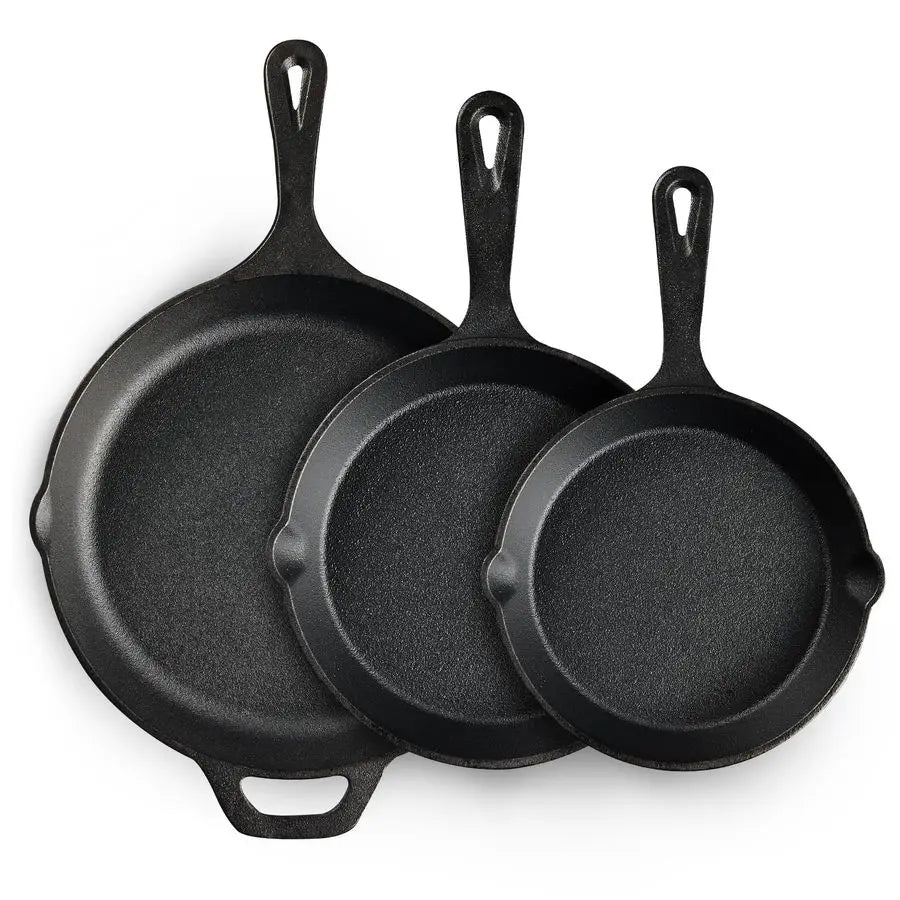 Cast Iron Skillet Seasoned Pan Cookware Set