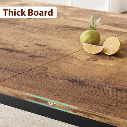 Dining Table 78 Inch Rectangular cut corners