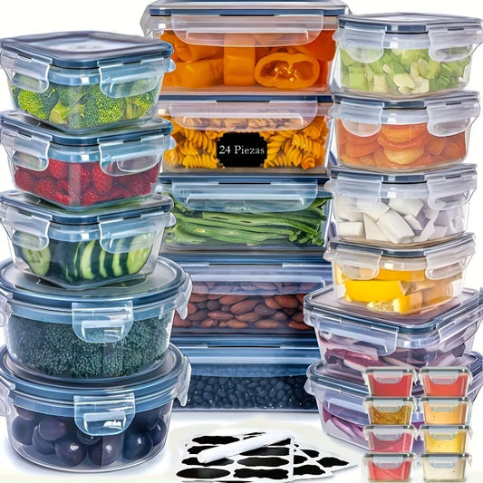 48 Food Storage 24 Airtight Containers Lids